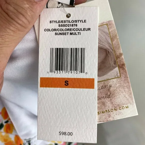 Jessica Simpson $98 Summer Dreaming Tie-Front One Piece Swimsuit Size S - Picture 6 of 7